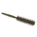 Anti-Static Bristle Hair Styling Round Roller Comb Brush With Wood Handle