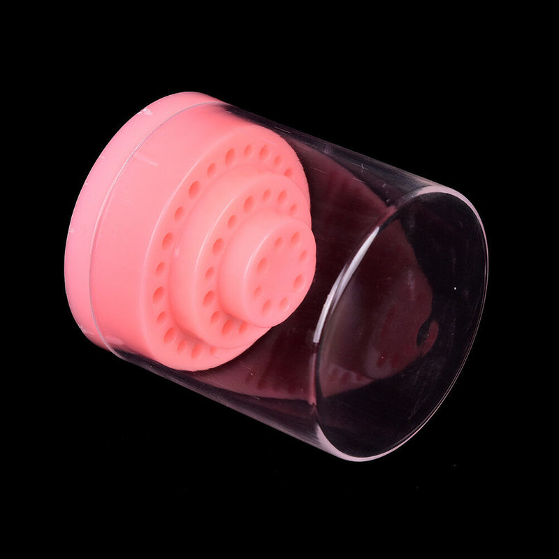 48Hole Pink Organizer Manicure Storage Box Displayer Nail Drill Bit Holder Kw