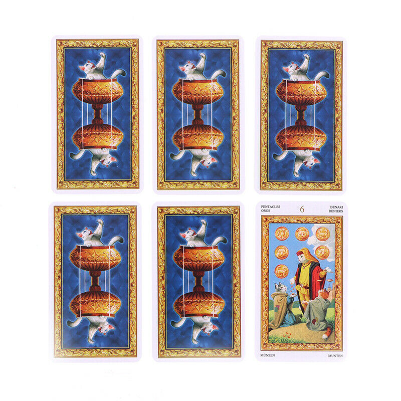1Box Tarot Of the White Cats Playing Card Tarot Family Party Board Game 78 C Hn