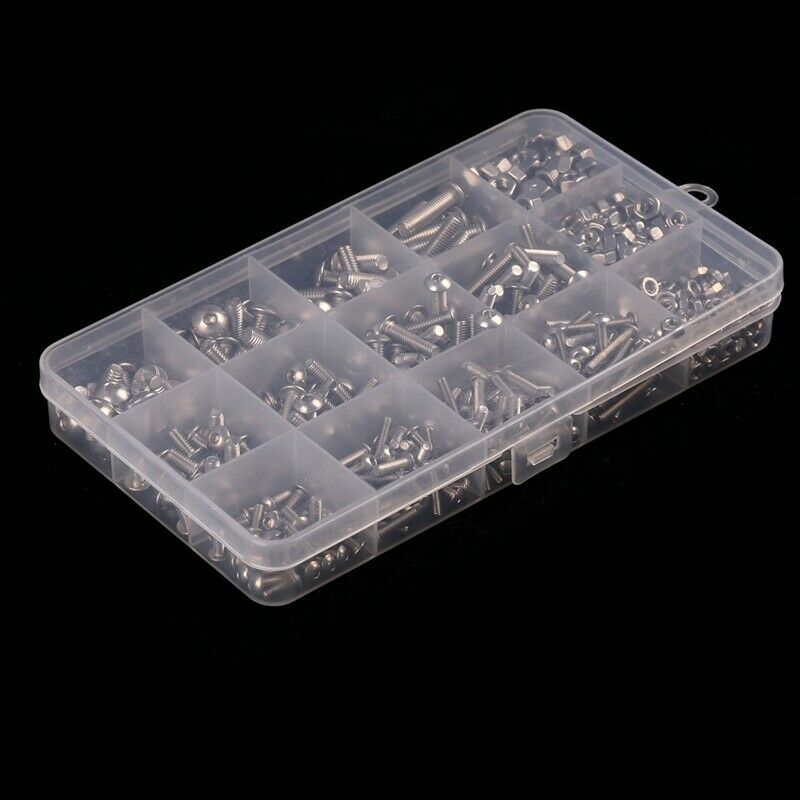 500Pcs Screw And Nut Kits, M5 M3 M4 Steel Various Hexagon Socket Head Bolts D1G8