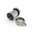 Travel Traveling Telescopic Collapsible Shot Glass Emergency Pocket Fol QZY