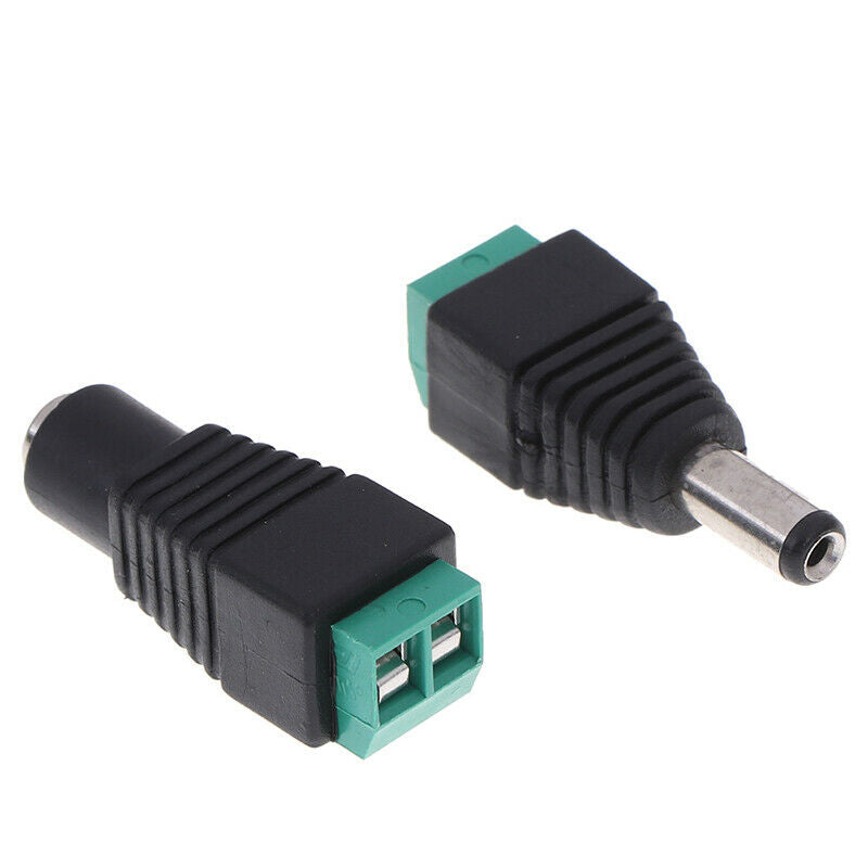 20pcs Male+Female DC Power Jack Connector Adapter Plug 2.1 x 5.5mm for CCTVSE