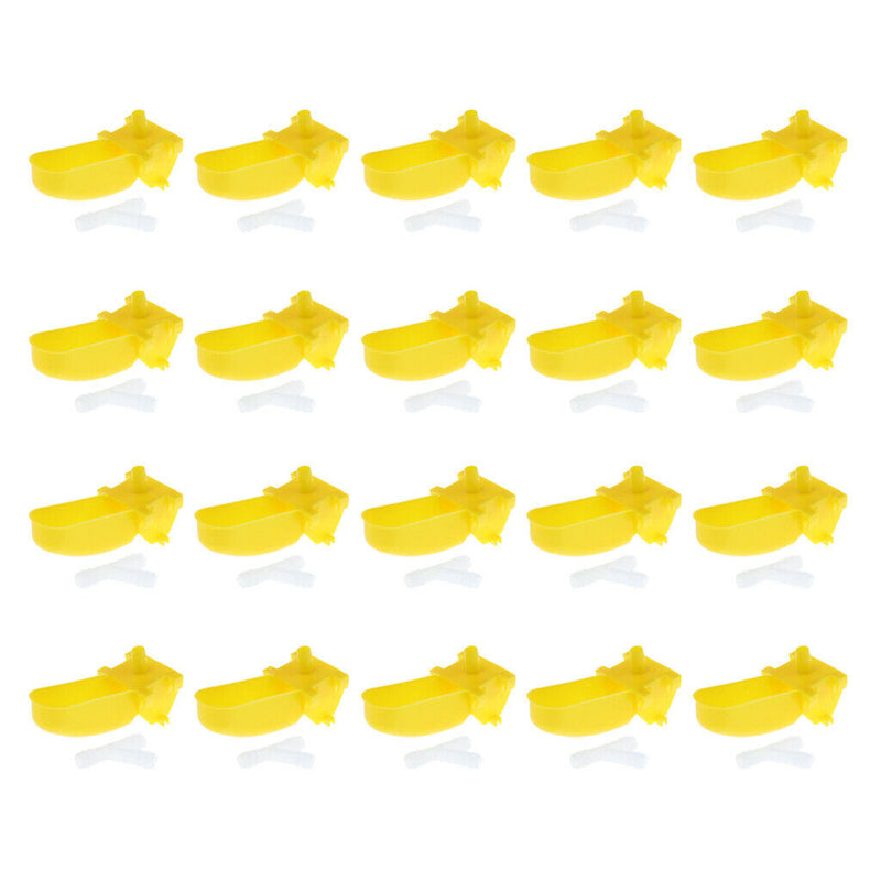 20 Pcs Pet Bird rinker Feeder Waterer for Parrots Budgie Cockatiel Lovebirds