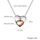 Double Heart Stainless Steel Cremation Jewelry Hold Loved Ones Ashes Keepsa D3Z8