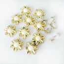 10Pcs Flower Rivet Stud Screw for Wallet Coat Jeans Bags Accessories