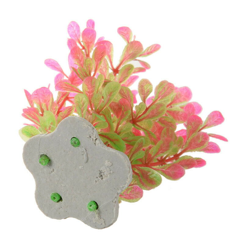 Pink Green Artificial Water Plants for Fish Tank Aquarium Decoration Orname
