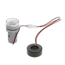 22mm AC 0-100A Ammeter Current Meter LED Digital Display Cylindrical White