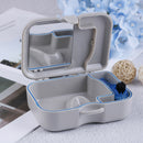 Denture false teeth storage box case with mirror and clean brush appliance ME
