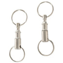 2 pieces Removable Double Keychains Iron nickel double detachable keychain  R8W1
