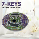 7 Keys Kalimba Coconut Shell Painted Thumb Piano Wood Musical Instrument