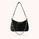 Fashion Chain Underarm Purse Female PU Pleated Shoulder Top-handle Bag Handbag