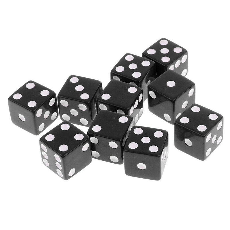 10 Piece D6 Dice Playing Games for Dungeons and Dragons MTG RPG Gaming 16mm