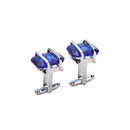 Blue Stainless Steel Mens Wedding Party Gift Shirt Cuff Links Cufflink OZ