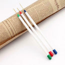 3pcs/Set White Handle Nail Manicure Pen Superfine Painting Brush Tool