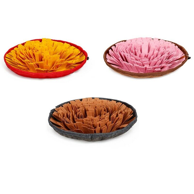 Dog Round Sniffing Training Mat Dog Washable Puzzle Training Blanket Pet NasC2G4