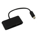 USB Connection Kit HUB SD Micro-SD Card Reader Adapter For OTG Mobile Phone V8M7