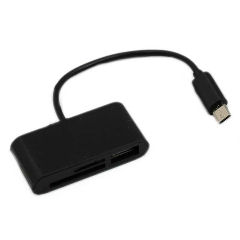 USB Connection Kit HUB SD Micro-SD Card Reader Adapter For OTG Mobile Phone V8M7
