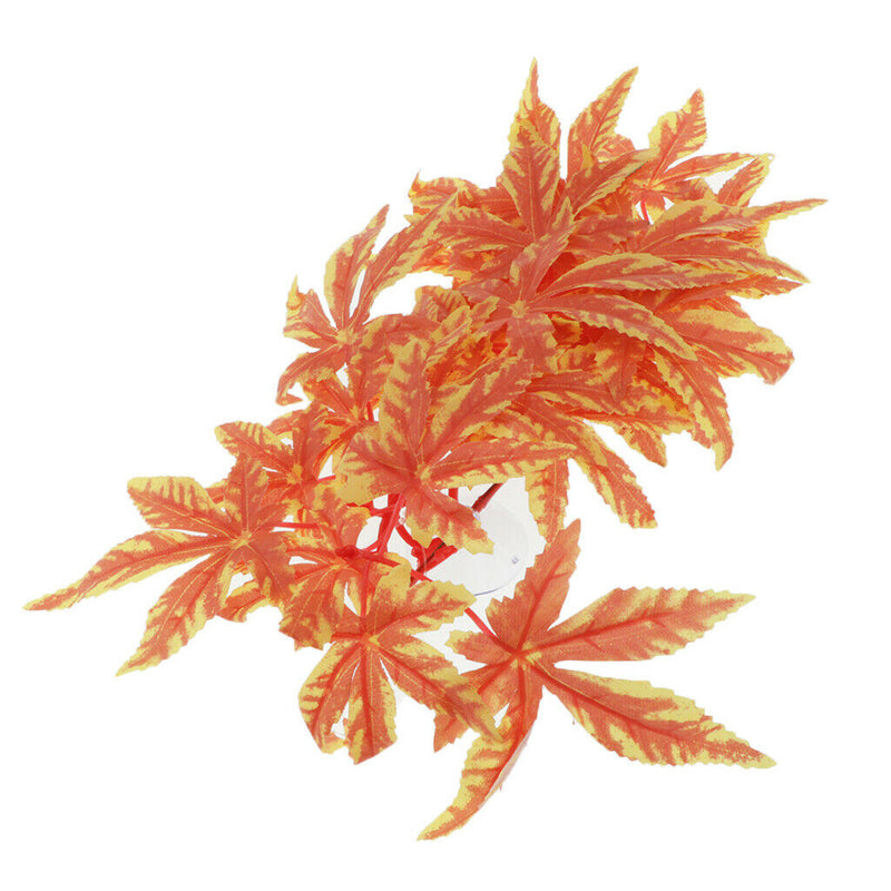 Artificial Crane Plants Aquarium Tank Planting Reptile Hideaway Orange