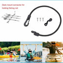 3 Set 15 inch Boat Fishing Rod Tamer Saver Holder Hold Down Elastic Rope Kayak
