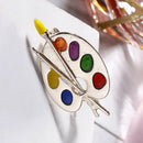 Fashion Brooch Colorful Enamel Artist Palette Pin Corsage Brooch Women JewelryOZ