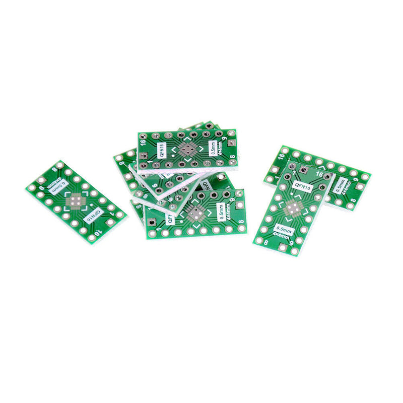 10 Pcs Qfn16 Pin Pitch 0.65Mm 0.5Mm To Dip16 Adapter Pcb Board Conver moJ Ew