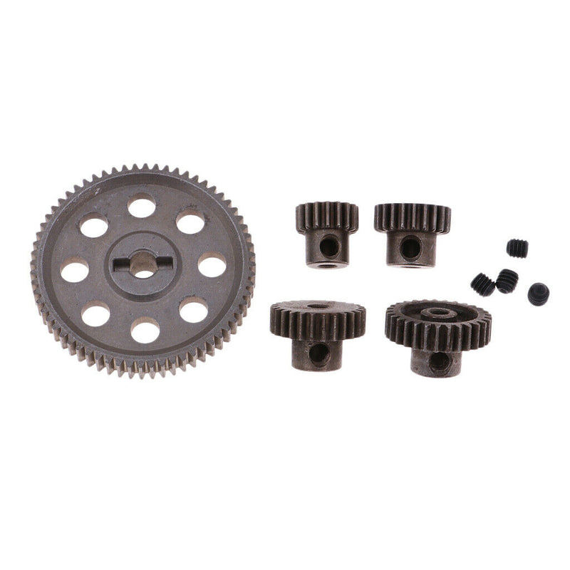 Metal Spur Differential Gear 64T Motor Pinion Cogs Set for HSP 1/10 RC Cars