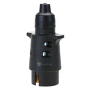 12V 7-Pin Male Boat Round Plastic RVs Trailer Adapter Connector Plug Accessory