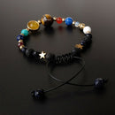 Universe Solar System Eight Planet Stone Beads Bracelet Chain Jewelry GiftsB Hn