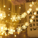 8 Modes LED String Lights Snowflake Night Light Home Xmas Fairy Lamps (B) A