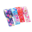 4x 1Yard Japanese Sakura Printed Grosgrain Ribbon Trim for DIY Hair Bow 4cm