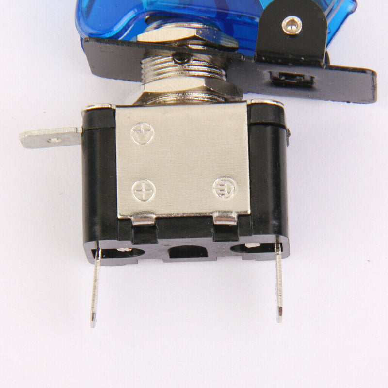 2 Pieces 12V/20A Car SPST Toggle Rocker Switch Control with Blue LED Lights