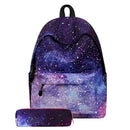 Women Canvas Backpack Stylish Galaxy Star Universe Space Backpack Girls Sch