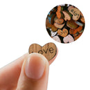 Love Shaped Retro Button Children Patch Puzzle Wooden DIY Handmade But DNO