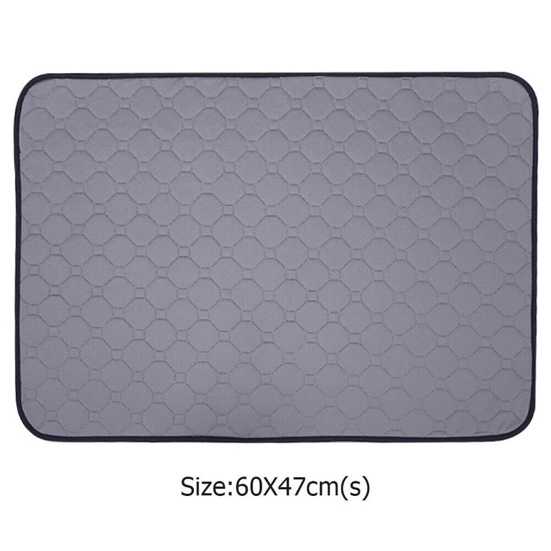 Washable Pet Diaper Pad Waterproof Durable Urine Absorbent Mat (Gray S) A