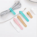 5X(4Pcs Silicone Strap Earphone Storage Tape Power Line Data Cable Tie Out G8G5)
