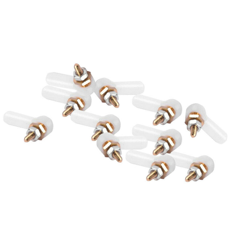 10Pcs Link Rod End Joint Aluminum M3 Metal Ball End Head Holder Tie for 1/10 RC