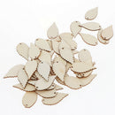50Pcs Wood Wooden Leaves Cutouts DIY Scrapbooking Cards Making Decorations