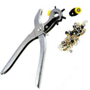 Heavy Duty Revolving Leather Belt Holes Punch Watch Band Hand Pliers Tool Eyelet