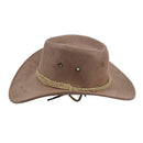 New Cowboy Cap Suede Look Wild West Fancy Cowgirl Unisex Hat Khaki