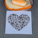 Plastic Cake Foam Spray Template Barista Stencils Decoration Tool Garland M X3N5