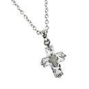 Fashion Women's Crystal Rhinestone Cross Pendant Long Sweater Chain Necklace