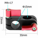 90 Degree Right Angle 15mm Rod Rig Clamp Adapter for 5D2 5D3 A7sGH4 DSLR CamP3A6