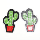 3pcs Cactus Embroidery Fabric Applique Iron/Sew on Patches For Clothing New 3C