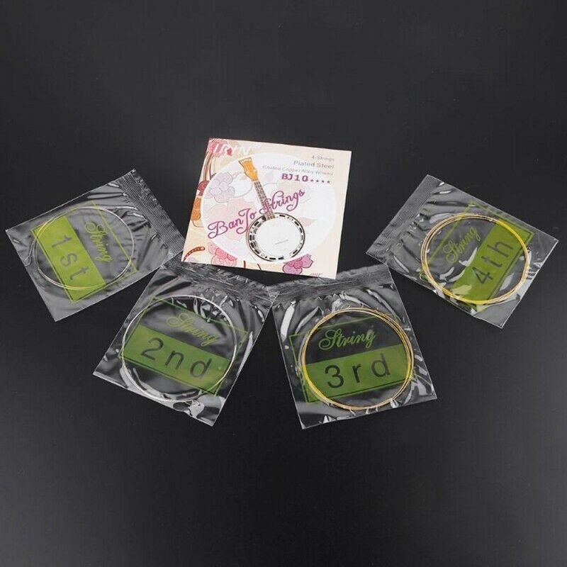 Irin 4Pcs/Set Bj10 4-String Banjo String Plated Steel Coated Copper Alloy W
