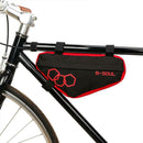 Waterproof Bike Triangle Bicycle Frame Front Tube Bags (Black Red)