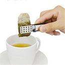 Tea strainer stainless steel teabag squeezer tea bag tongs ice cube mini tong3cT