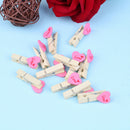 12pcs cute mini love heart wooden clothe photo paper peg clothespin clip â„–#