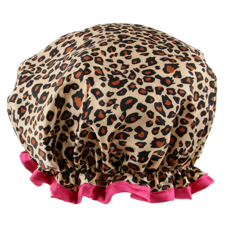 Waterproof Women Shower Caps Bathing Bath Hat Elastic Hair Cover Head Cap
