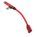 2 In 1 USB-C to Charger & 3.5mm AUX for Android Splitter Audio Cable red