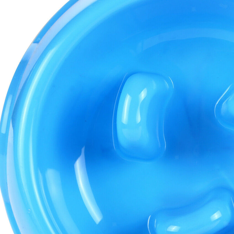 2x Pet Dog Puppy Slow Feed Feeder Food Water Bowl Dish Anti Gulp Stop Bloat